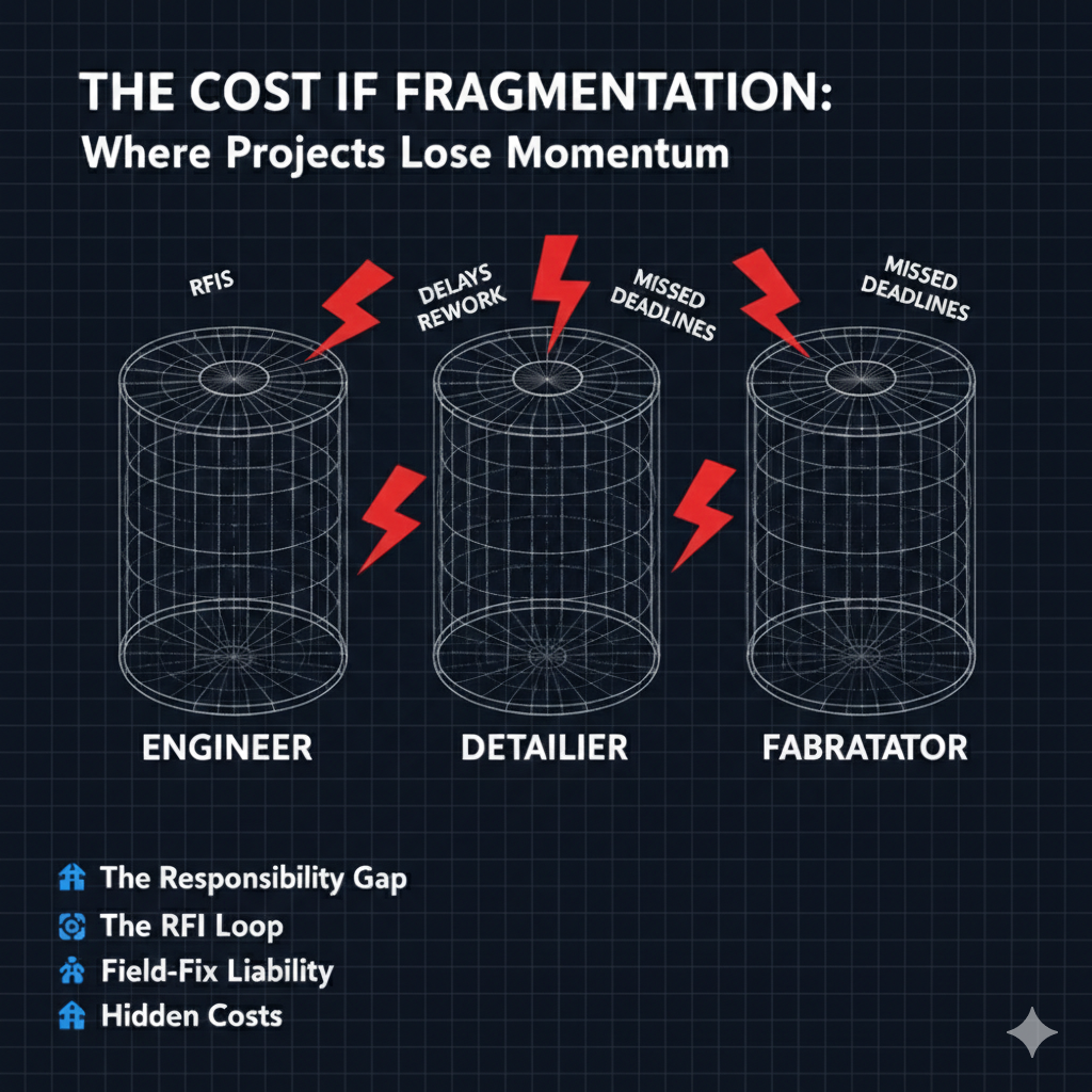 The cost of fragmentation in structural steel projects